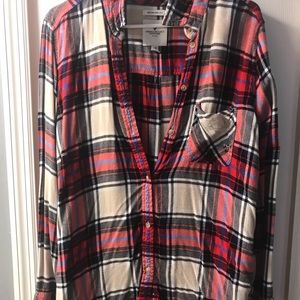 Floral American eagle button down long sleeve